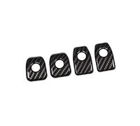 Interiores Embellecedor 4 Uds para BMW X5 X6 F15 F16 2014-2018 Perilla Bloqueo Puerta Interior Textura Fibra Carbono Coche Botón Cubierta, Embellecedor Protector (Color : Carbon Texture)