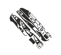 Interiores Embellecedor Para A7 2011-2018 LHD 3D Estilo Fibra Carbono Vinilo Panel Engranaje Interior Coche Kit Pegatina Interruptor Control Ventana Molduras interiores