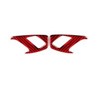 Interiores Embellecedor Para Chevrolet Para Camaro 2017-2022 Fibra Carbono Interior Cerradura Puerta Coche Interruptor Pegatina Decorativa Marco Cubierta Molduras interiores(Red carbon fiber)