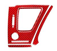 Interiores Para 9th Para Civic Coupe Sedan 2013-15 Tablero Fibra Carbono Lado Izquierdo Panel Salida Aire Traje Pegatina Interior Funda decoraci(Rojo)