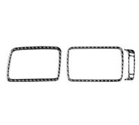 Interiores Para 9th Para Civic Coupe Sedan 2013-2015 Fibra Carbono Copiloto Tablero Salida Ventilación Embellecedor Pegatina Interior Coche Funda decoraci(Negro)