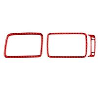 Interiores Para 9th Para Civic Coupe Sedan 2013-2015 Fibra Carbono Copiloto Tablero Salida Ventilación Embellecedor Pegatina Interior Coche Funda decoraci(Rojo)