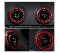 Interiores para Audi A3 S3 RS3 8V 2013 2014 2015 Cubierta Anillo Embellecedor Salida Aire Acondicionado Interior Accesorios Reacondicionamiento Anillo Exterior Decoración Interior Consola Central (Co