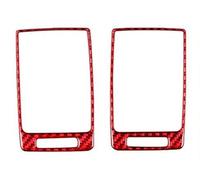 Interiores Para CRV 2007-2011 Tablero Fibra Carbono Ambos Lados Panel Salida Aire Cubierta Embellecedora Decoración Interior Coche Pegatina Funda decoraci(Rojo)