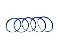 Interiores Pegatina Salida Ventilación Aire Acondicionado Cubierta Embellecedora Anillo Decorativo Para Benz AB CLA GLA 180 200 220 260 5 Uds accesorios interiores(Azul)