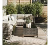 Interiyou Alfombra Exterior Kano - 200x300 cm Crema/Beige - Patrón geométrico - Resistente a los Rayos UV para Exteriores: balcón, terraza, jardín o Cocina - Tejido Plano