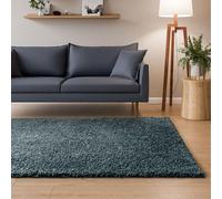 Interiyou Alfombra Pelo Largo Sofia - 120x170 cm Azul - Esponjosa y Lisa - Lavable y Antideslizante - Textura Larga Suave