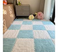 Interlocking Floor Mat - Puzzle Rug Carpet, Square Interlocking Carpet, InterlockingsPlush Foam Carpets Squares | Cutable Design Puzzle Rug Carpets For Bedroom Nursery Kids Room Playroom