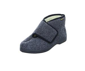 Intermax Pantuflas de velcro con forma de bota para hombre, color negro, antracita, 44 EU