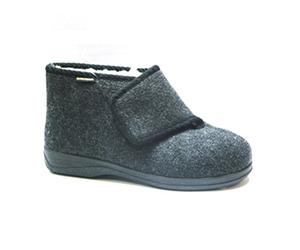 Intermax Pantuflas de velcro con forma de bota para hombre, color negro, antracita, 46 EU