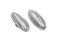 Intermitente de Espejo Para Nissan Para Navara D22 NP300 1998-2005 Datsun Frontier Fiera PickUp Terrano Skystar Coche Dyanmic Intermitente LED Luz Lateral De Señal Giro Indicador De Luz Giro Espejo(Cr