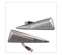 Intermitente dinámico, indicador lateral de señal de giro, luces de coche for Renault MK4 Vel Satis Wind Avantime Megane 2 Scenic 2 Espace 4(Dynamic Crystal)