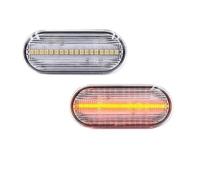 Intermitente Lateral Para VW Para Bora Para Golf 3 4 Para Passat 3BG Para Polo SB6 2 Piezas Indicador Lateral Dinámico Señal Giro Accesorios Coche(Clear Lens Dynamic)