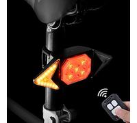 Intermitente para Bicicleta con Mando a Distancia inalámbrico, luz Trasera de Bicicleta con Intermitente para Ciclismo, luz estroboscópica de Advertencia de Seguridad Trasera con 5 Modos de