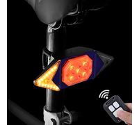 Intermitente para Bicicleta con Mando a Distancia inalámbrico, luz Trasera de Bicicleta con Intermitente para Ciclismo, luz estroboscópica de Advertencia de Seguridad Trasera con 5 Modos de