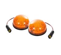 Intermitente Retrovisor Kit De 2 Luces LED Antiniebla Marcha Atrás Y Delanteras, Con Lente Amarilla Ahumada Blanca Para Land Para Rover Para Defender 90/110, 73 Mm Indicador Lateral(Yellow Shell)