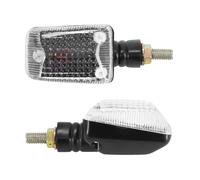 Intermitente universal replay mini rectangular con bombilla blanco-negro (l 76mm