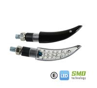Intermitentes con led lampa katana 12v negro para moto repuestos accesorios