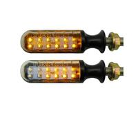 Intermitentes de Moto E24 Intermitente Agua Corriente relé Incorporado para Giro para luz de señal 12LED Motocicleta señales para Indicadores automáticos(2pcs)