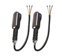 Intermitentes de moto LED - 2 piezas 27 modos intermitentes, kit de indicadores y trasero luminoso, estilo de moderno, diseño de flash multimodo + conexión fácil 12 V, material LED ABS