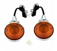 Intermitentes Intermitentes Delanteros para Motocicleta con Kits De Soporte Metálico para Harley Touring, Electra, Glide Y Road King Luz Senal Giro Indicator