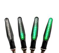 Intermitentes Intermitentes para Motocicleta, Luces Direccionales, Intermitentes para Kawasaki para Z1000SX para Z 750 1000 650 900 800 250 300 Luz Senal Giro Indicator(Verde,4 Piezas)