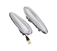 Intermitentes laterales dinámicos Compatible Con Fiat Para Bravo Para Brava 1995-2001 Para Marea 1996-2002 Indicador Lateral Coche Luz Indicadora Señal Giro Intermitente 2 Piezas(Silver)