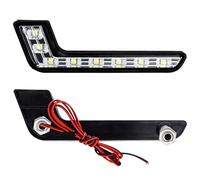 Intermitentes Laterales Dinámicos Par Luces Diurnas Universales 8 LED SMD 12 V En Forma L 7 Estilos DRL Blancas Brillantes Parachoques Delantero Faros Antiniebla Para Coche Indicador Espejo Lateral