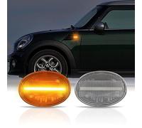 Intermitentes laterales LED adecuados para BMW Mini R55, R56, R57, R58, R59, cristal transparente