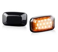 Intermitentes LED Dinámicas Para Toyota Para Land Para Cruiser Serie 70 80 100 2 Piezas Luces LED Posición Laterales Dinámicas Secuenciales Luz Señal Giro Fluida Indicador Espejo Lateral(2xDynamic Smo