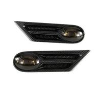 Intermitentes LED Luz Indicadora para Guardabarros Lateral Mini Cooper S R56 R57 R58 R59 2007-2013 Reemplazo Lateral (Carbon and Smoke)