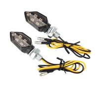 Intermitentes Moto 12V 5 LED lndicadora Universales IP67 Mini Luz de Señal de Giro Impermeable Luz Estroboscópica ámbar Universal Indicador de Intermitente de Motocicleta Delantera y Trasera, 2 Piezas