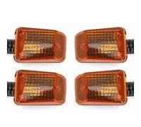 Intermitentes Moto 4 Uds. Intermitentes de motocicleta negros/ámbar CB250 aptos for Honda CB 250 350 400 500 650 900 750 Intermitentes Moto Led