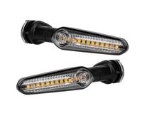 Intermitentes Moto Homologados Intermitentes Secuenciales Tipo Flujo De Agua para Faros Delanteros De Motocicleta para FZ25 FZ 03 FZ6N FZ6R FZ07 FZ09 FZ10 FZ1 FZ8 FZ6S para FAZER(2 Piezas Que fluyen)
