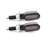 Intermitentes Moto homologados para Accesorios de Motocicletas para Cafe para Racer 2X Cromo para Mini Intermitentes de Motocicleta Intermitentes Moto(Black)