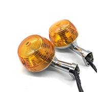 Intermitentes Moto Indicador delantero de motocicleta Luces de señal de giro redondo vintage luces de giro de acero luces traseras redondas de metal de zinc Intermitentes Moto Led(Rear-Long)