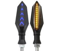 Intermitentes moto Para VARADERO 125 1000 Para XL125 Para XL125V Para XL1000 Para XL1000V Para VTX1300 Para VTX1300C Luces Indicadoras De Señal De Giro Universales Para Motocicleta(Blue,2piece)