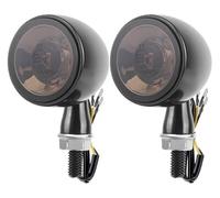 Intermitentes para Motocicleta Luces De Señal Giro Motocicleta Tipo Bala Luz Intermitente 2/3 En 1 Indicador Blanco Rojo E24 Halo Freno Parada Trasero(2pcs White Amber)