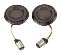 Intermitentes para Motocicleta para Dyna para Touring para Street Glide para Road King Luces Direccionales Estilo Motocicleta Bullet 1156 1157 Indicador De Freno(Plata)