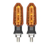 Intermitentes para Motocicleta para Street Bikes para Dual Sport Applications Luces Señal Giro Luz Motocicleta 12 V Indicador Ámbar Intermitente(2X Yellow Shell)