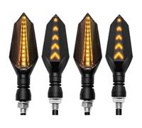 Intermitentes para Motocicleta para Yamaha para YZFR15 para XT660 para TMAX 500 530 para XP500 Luces Señal Giro Indicadores LED Universales Motocicleta(2pairs Yellow-Yellow)