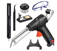 Internally Heated Industrial Laser Welding Tools, Juego De Pistola De Soldadura PortáTil MultifuncióN, Pistola De Soldadura Manual De 60 W, 3 En 1 Con EliminacióN De óXido (Black, External Heat)