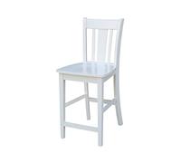 International Concepts San Remo - Taburete de mostrador, silla de altura de 24 asientos, color blanco