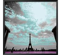 International Graphics - Impresión de arte enmarcado - Anne, Valverde - ''Black Eiffel''- 31 x 31 cm - Color del marco: Negro - Serie ATHOS