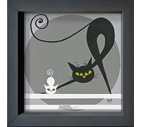 International Graphics - Postal enmarcada - ANNA - ''Les Chausseurs''- 16 x 16 cm - Marco disponible en 4 colores - Color del marco: Antracita - Serie LUNA