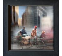 International Graphics - Postal enmarcada - Maïlo / M-L Vareilles - ''Impressions urbaines I''- 16 x 16 cm - Marco disponible en 4 colores - Color del marco: Negro - Serie LUNA