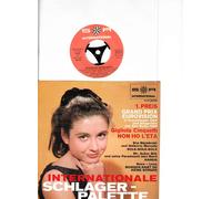 INTERNATIONALE SCHLAGER-PALETTE / 1. PREIS GRAND PRIX EUROVISION in Kopenhagen 1964 und Siegertitel von San Remo 1964 / Gigliola Cinquetti / NON HO LÈTA / Siw Malmkwist und Umberto Marcato SOLE-SOLE-SOLE / Mr. Acker Bilk und seine Paramount Jazz band / HAREM / Anna - Lena / MORGEN HAST DU KEINE SORGEN / Bildhülle 1964 / SR INTERNATIONAL # 36 656 / 7" Vinyl Single Schallplatte