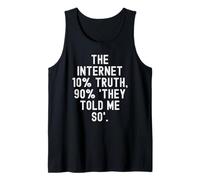 Internet 10 Verdad 90 me dijeron Tan Motivacional Camiseta sin Mangas