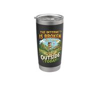 Internet está roto, así que hoy estoy afuera Vaso térmico de acero inoxidable de doble pared