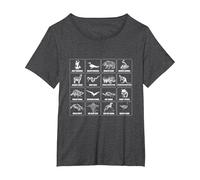 Internet Meme Animales Camisa Divertido Animal Nombres del Mundo Camiseta, Mujer Tallas Grandes, Jaspeado Oscuro, 3XL Grande
